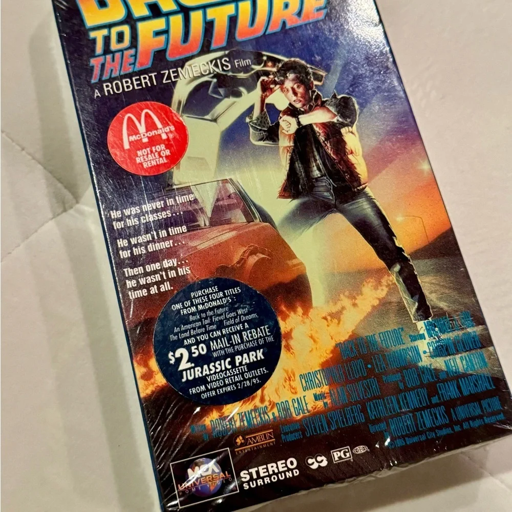 Sealed Back To The Future McDonald's Promo Video Cassette 1994 MCA Home Video